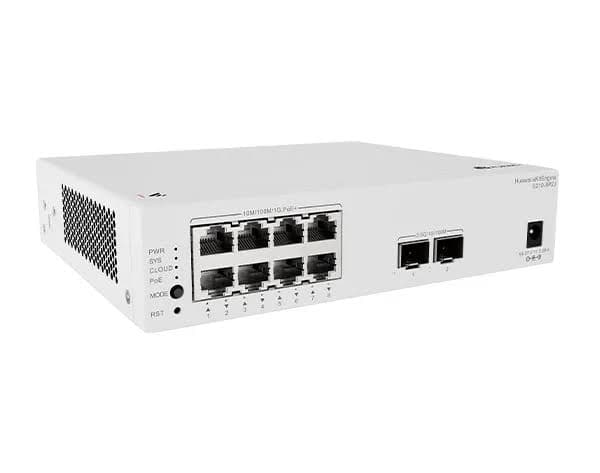 Switch Administrable L2 Huawei Ekit 8 Puertos RJ45 GbE 128W PoE+, 2-SFP 2.5Gb - S210-8P2J marca Huawei - Switch PoE Administrable L2 L3
