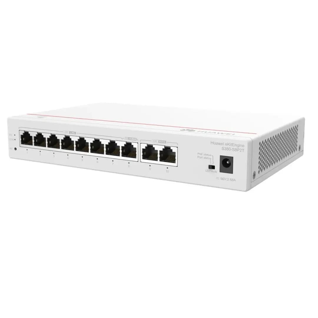 Router Gateway y Controladora de 64 APs Huawei eKitEngine, Switch Capa 2+, Balanceo de Carga y rutas estáticas. 2xGE WAN, 8xGE LAN(PoE+, 124W).  marca Huawei - Comunicaciones TI Telecom