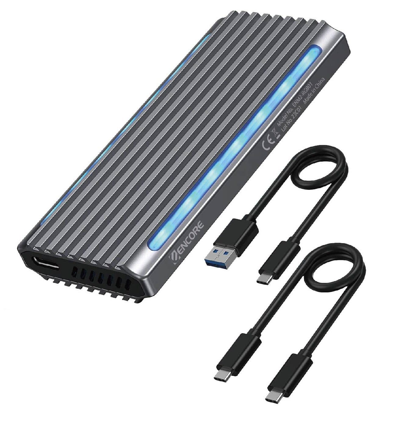 CARCASA ENCLOSURE CASE PARA SSD M.2 NVME GAMER 2TB USB-C USB-A ENCORE marca Encore Electronics - Accesorios USB | HUB