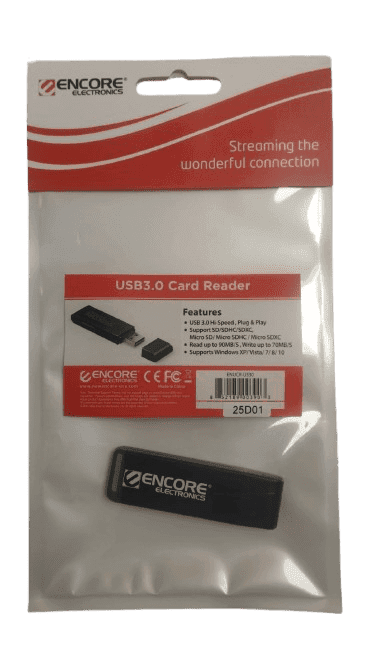 Lectora de Memorias SD/MSD USB 3.0 Card Reader ENUCR-U330 ENCORE marca Encore Electronics - Accesorios USB | HUB