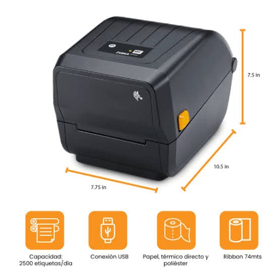 Impresora de codigo de barras Zebra ZD220 - USB marca Zebra - Impresoras Etiquetadoras