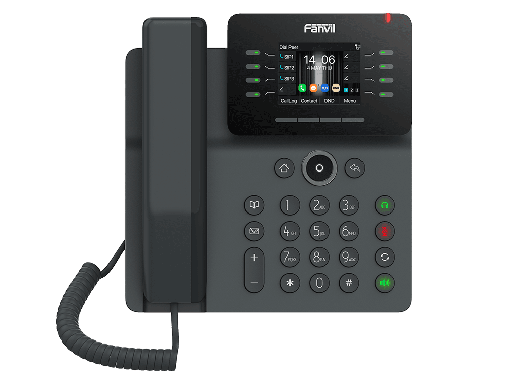 Telefono IP Fanvil Empresarial V63 6 lineas 2.8" Color 21 teclas DSS marca Fanvil - FANVIL Telefonos IP