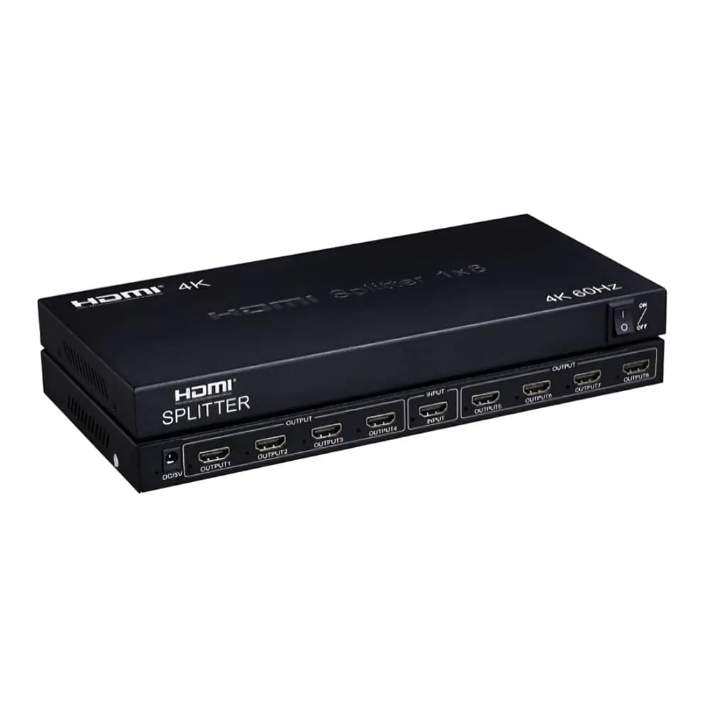 Splitter HDMI 2.0 1 x 8 UHD 4K 2K 3D 4K@60HZ 18Gbps Soporta HDCP 2.2 Case Metal-ENHD-SP08 marca Encore Electronics - Accesorios y Adaptadores