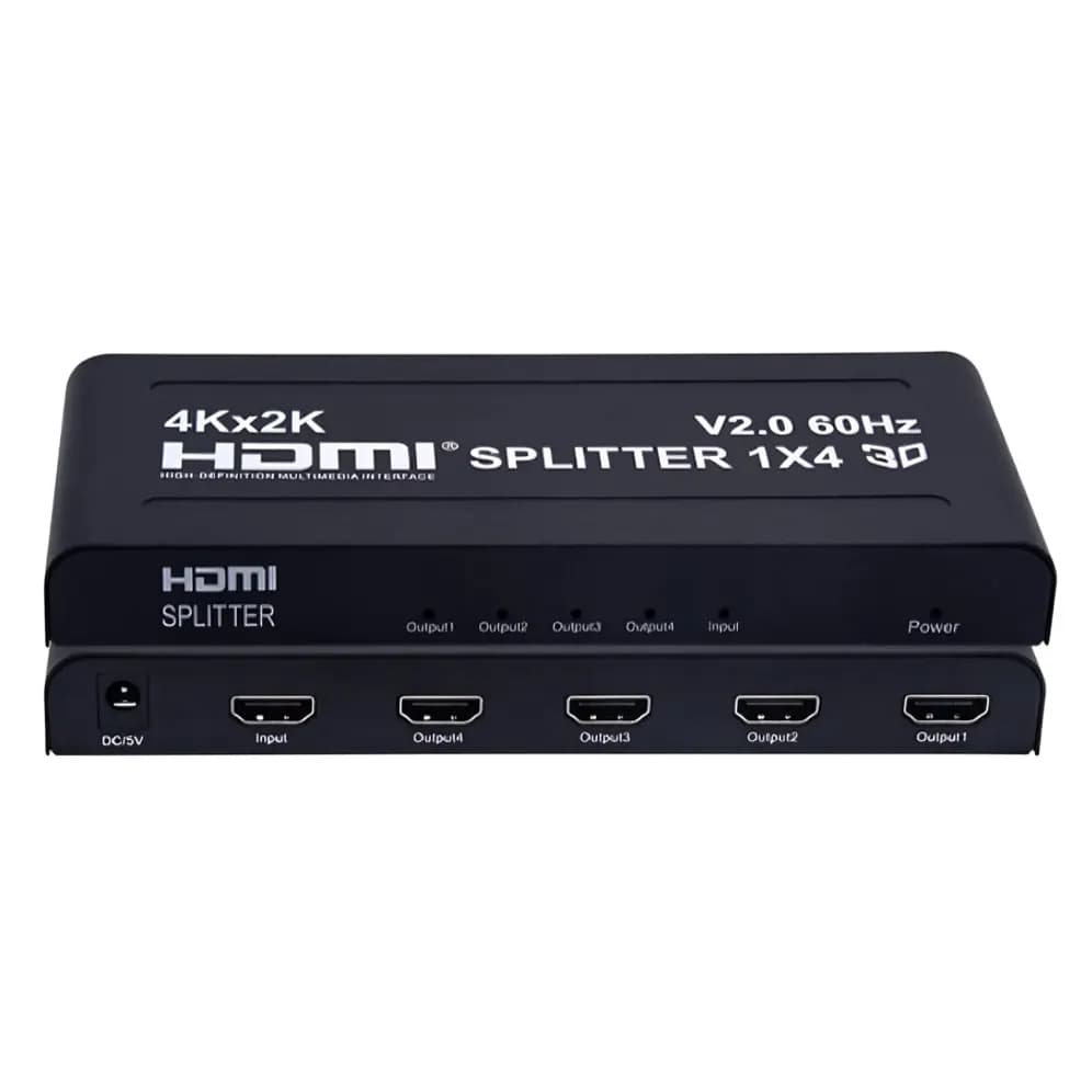 Splitter HDMI 2.0 1 x 4 UHD 4K 2K 3D V2.0 HDR @60HZ 18Gbps Soporta HDCP 2.2 Case Metal ENHD-SP04 marca Encore Electronics - Accesorios y Adaptadores