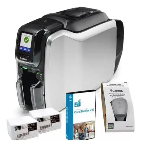 Impresora de Tarjetas PVC Zebra ZC32 Series ZC300 Doble Cara 300 dpi 450 Tarjetas/Hora, Ethernet-USB marca Zebra - Impresoras Etiquetadoras