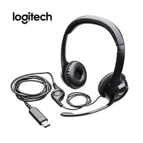 Audifonos LOGITECH H390 USB con cancelador de Ruido para PC y Laptop tipo vincha marca Logitech - Webcam Auriculares