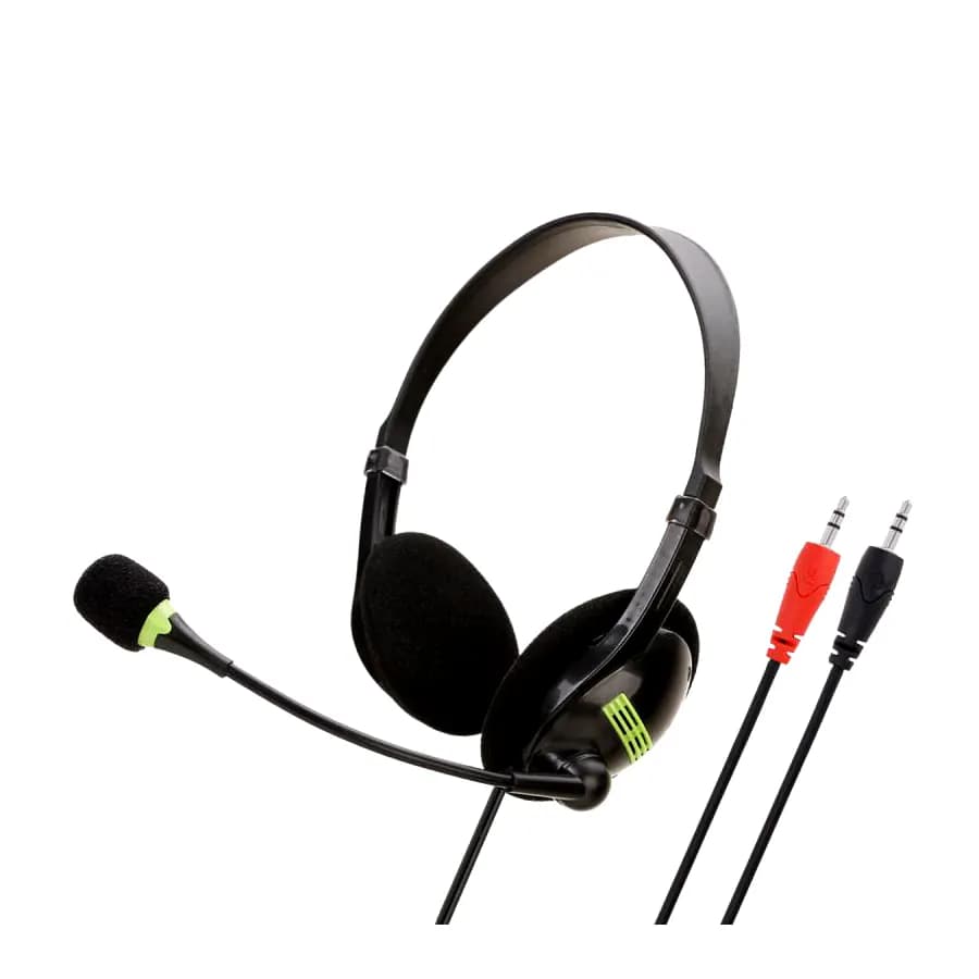 Audifonos Con Microfono Doble Jack 3.5mm para PC y Laptop Auricular vincha - Webcam Auriculares