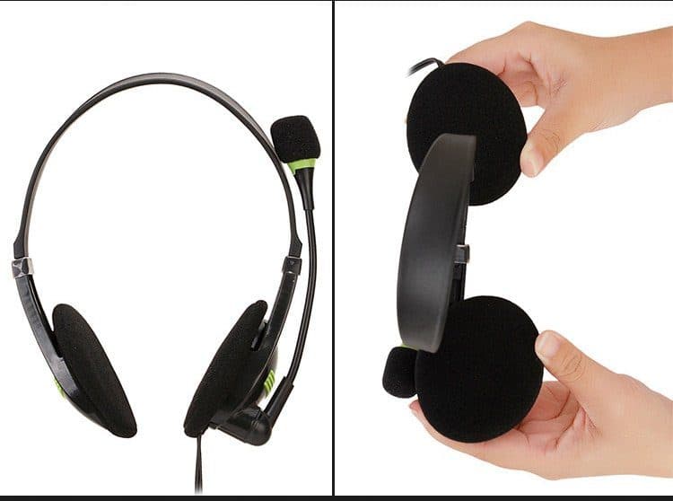 Audifonos Con Microfono Doble Jack 3.5mm para PC y Laptop Auricular vincha - Webcam Auriculares