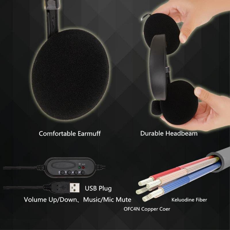 Audifonos Con Microfono Doble Jack 3.5mm para PC y Laptop Auricular vincha - Webcam Auriculares