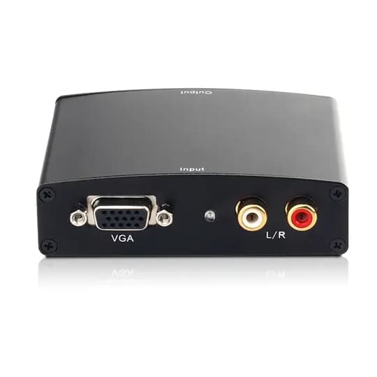 Convertidor de VGA a HDMI c/ Fuente de 5V - Webcam Auriculares