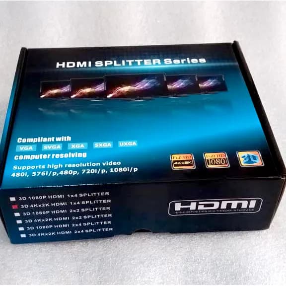 SPLITTER HDMI 1 x 4 FULL HD 4K 2K 3D V1.4 Case Metal ZENHON marca Zenhon - Extender HDMI Splitter