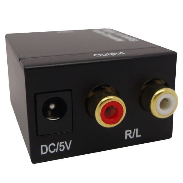 Convertidor Audio Digital a Analogo (Digital to Analog Audio Converter) + Cable Toslink - Webcam Auriculares