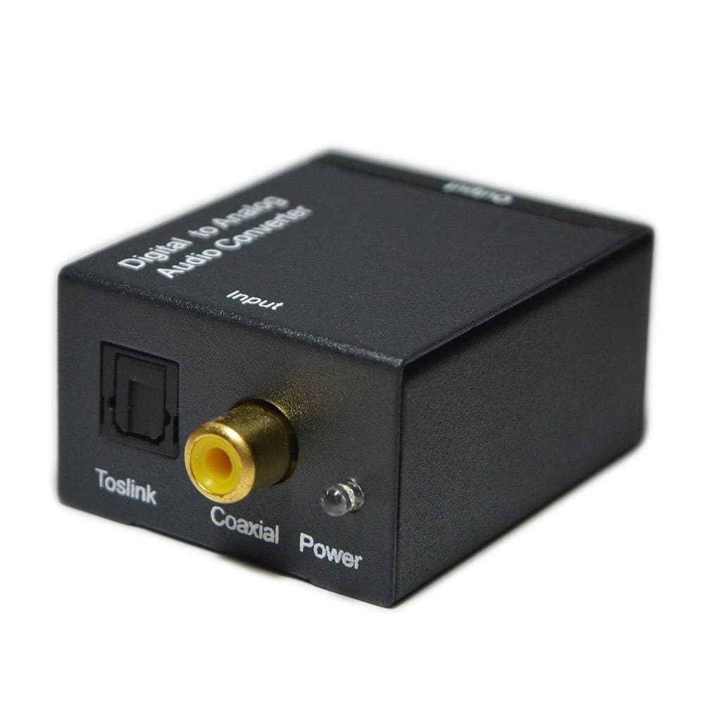 Convertidor Audio Digital a Analogo (Digital to Analog Audio Converter) + Cable Toslink - Webcam Auriculares
