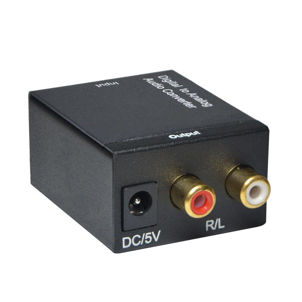 Convertidor Audio Digital a Analogo (Digital to Analog Audio Converter) + Cable Toslink - Webcam Auriculares