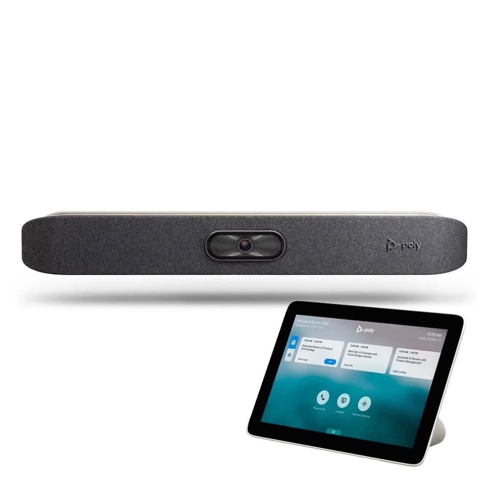 Sistema de Video Poly Studio X30 para Videoconferencias, Resolución 3840 x 2160 (UHD 4K) Wi-Fi 5, BT5.0, Multi-Touch TC8 marca Poly - POLY Barras para video conferencia