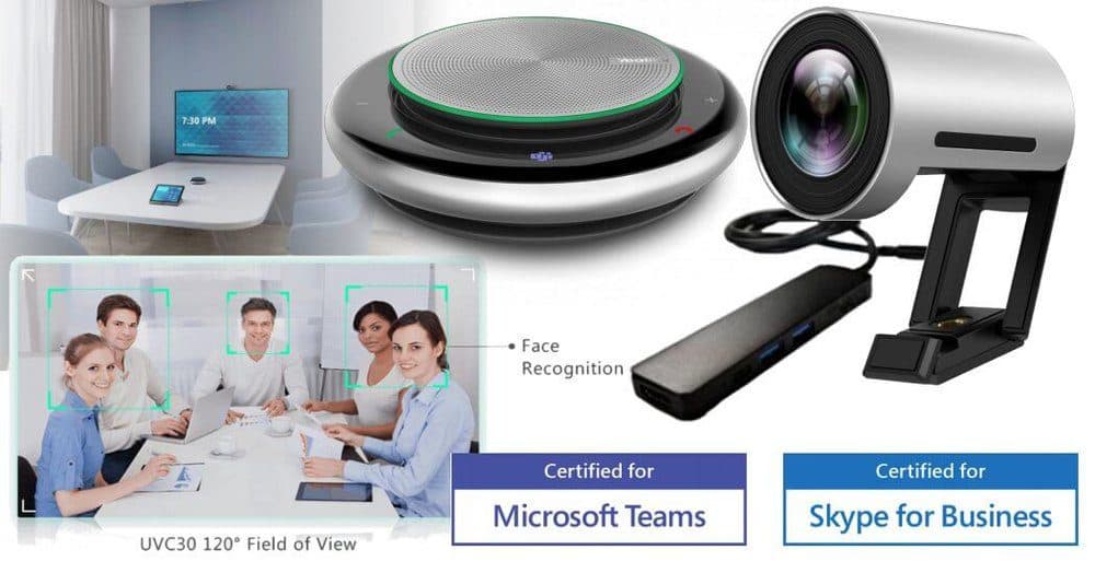 Videoconferencia IP Yealink - Camara UVC30 - Altavoz CP900 - HUB Multipuerto BYOD marca Yealink - YEALINK equipos para Video Conferencia