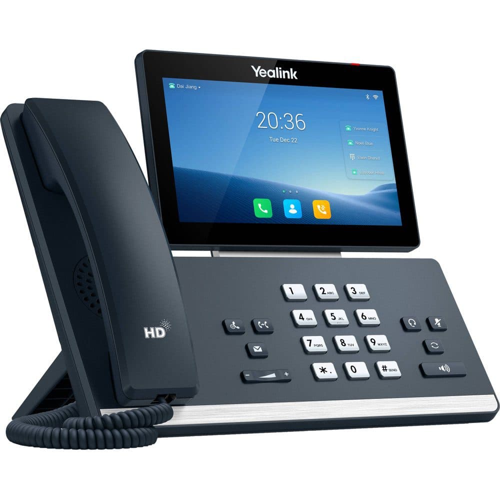 Telefono IP Profesional Yealink SIP-T58W, 16 Lineas, 2P RJ45 Gigabit PoE, WiFi-BT, Android 9 marca Yealink - YEALINK Telefonos IP