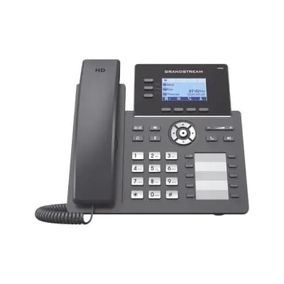 Telefono IP Grandstream GRP2604P 3 Lineas, 6 Cuentas SIP, LCD 132X64 2P RJ45 Gigabit, c/Fuente marca GrandStream - GrandStream Telefonos y Centrales IP