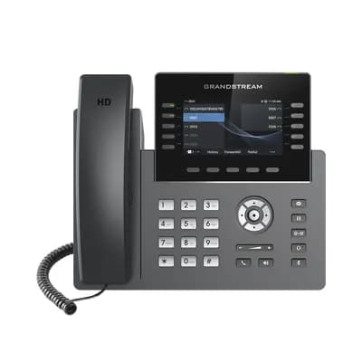 Telefono IP GRP2615, 10 LÍNEAS, 5 cuentas SIP, LCD Color 4.3", 2P Gigabit, BLuetooth, POE, WiFi, IPV4/IPV6 Grandstream marca GrandStream - Centrales y Telefonos IP 