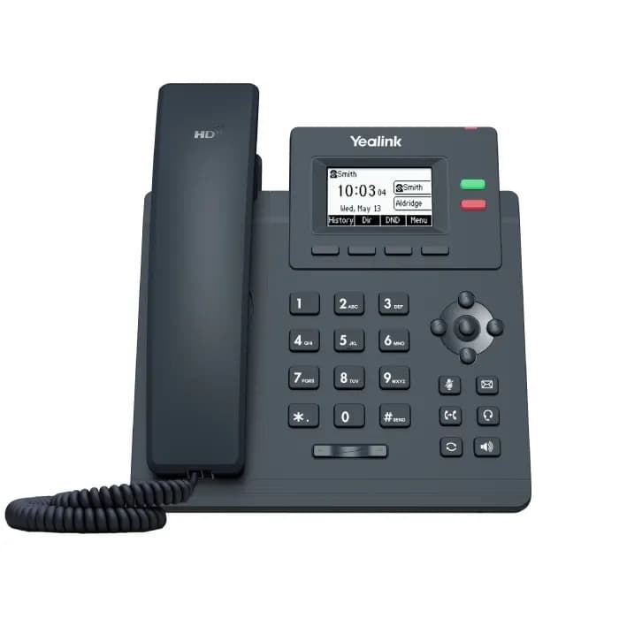 TELEFONO IP YEALINK SIP-T31P   2 LINEAS  LCD 132X64 2 PORT 10/100MPS Soporta PoE, Incluye Adaptador de Corriente marca Yealink - YEALINK Telefonos IP