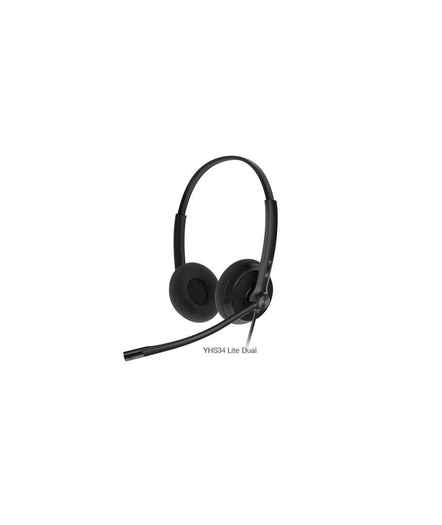 AURICULAR YEALINK YHS34 LITE DUAL CON CONEXION QD Y CABLE RJ-9 marca Yealink - YEALINK Telefonos IP
