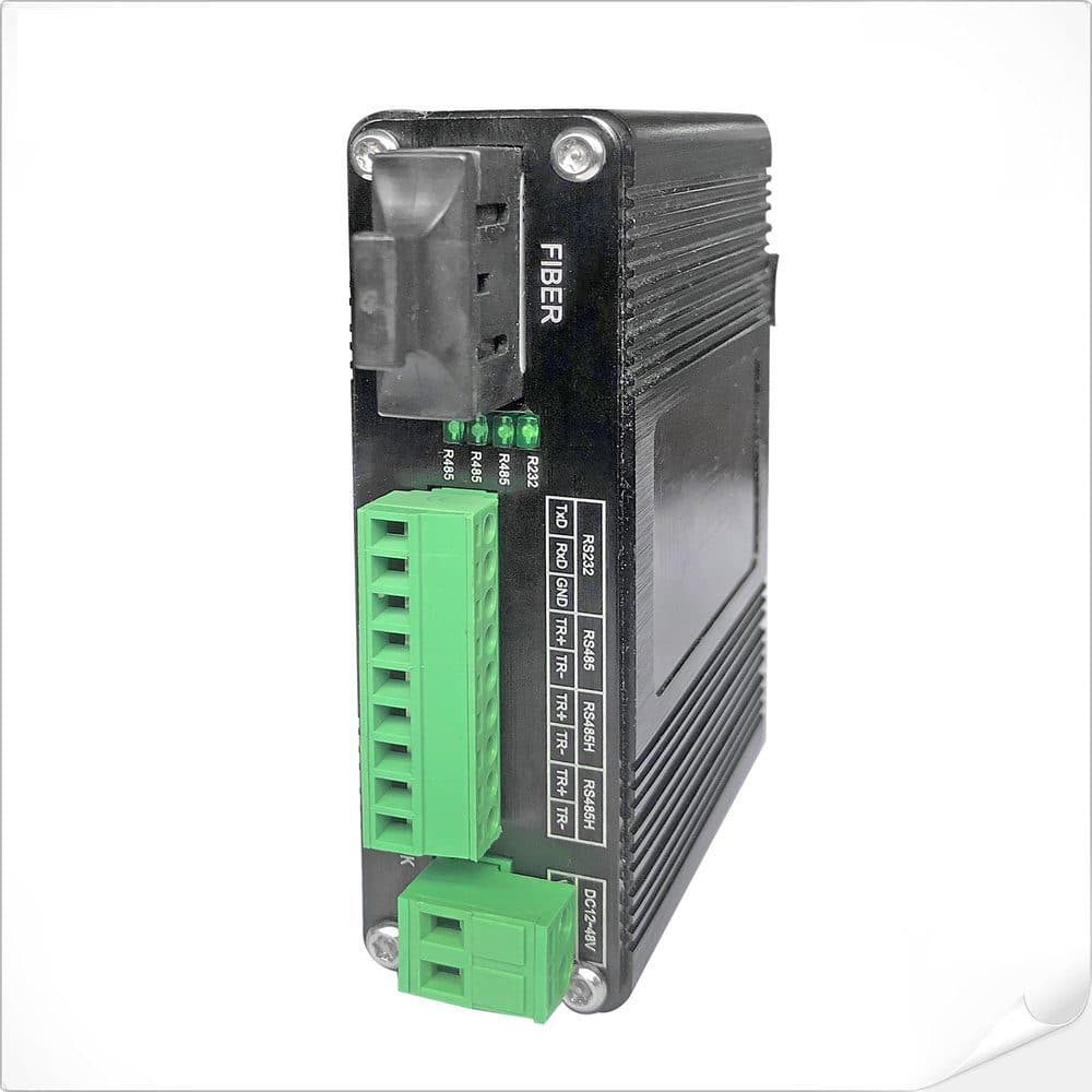 Media Converter Industrial 1Ch RS232/RS422/RS485 a Fibra duplex Monomodo SC, 40KM DIN-Rail marca E-Link - Conversores Media Converter