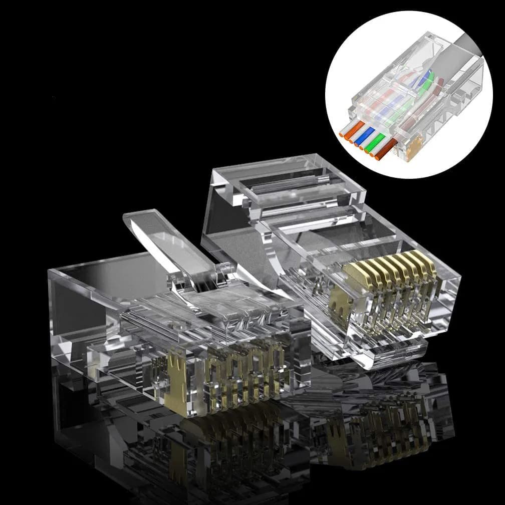 CONECTORES PLUG CAT6A - 8 Hilos  Caja x 100 - 10GTEK marca 10Gtek - Cables UTP | STP | F/UTP