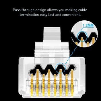 CONECTORES PLUG CAT6A - 8 Hilos  Caja x 100 - 10GTEK marca 10Gtek - Cables UTP | STP | F/UTP