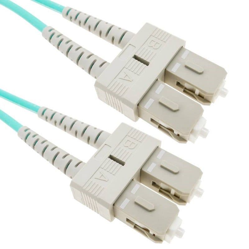PATCH CORD FIBRA SC to SC, Multimode OM4 50/125μm, Duplex-LSZH Aqua 2 mt -10GTEK marca 10Gtek - Redes y Conectividad