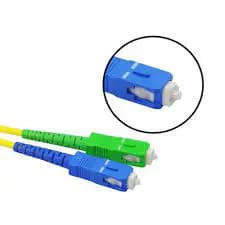 Patch Cord Fibra Monomodo Simplex SC-APC SC-UPC 3Mt -LSZH Amarillo - Redes y Conectividad