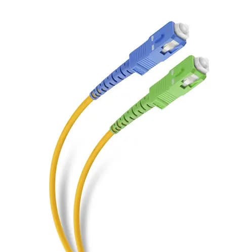 Patch Cord Fibra Monomodo Simplex SC-APC SC-UPC 3Mt -LSZH Amarillo - Redes y Conectividad