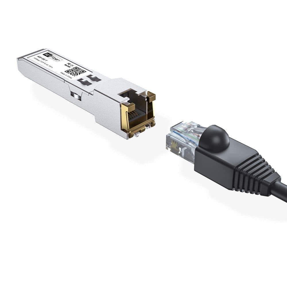 Transceiver SFP 1.25Gb/s Gigabit Ethernet 1000Base-T RJ-45 CAT5/6 Cobre - 100 Metros. marca 10Gtek - Transceiver Transceptores 