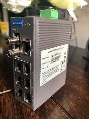 Switch Industrial 8port 10/100BaseT(X) ports, plastic housing, -10 to 60°C MOXA marca Moxa - Switch Industrial DIN-Rail