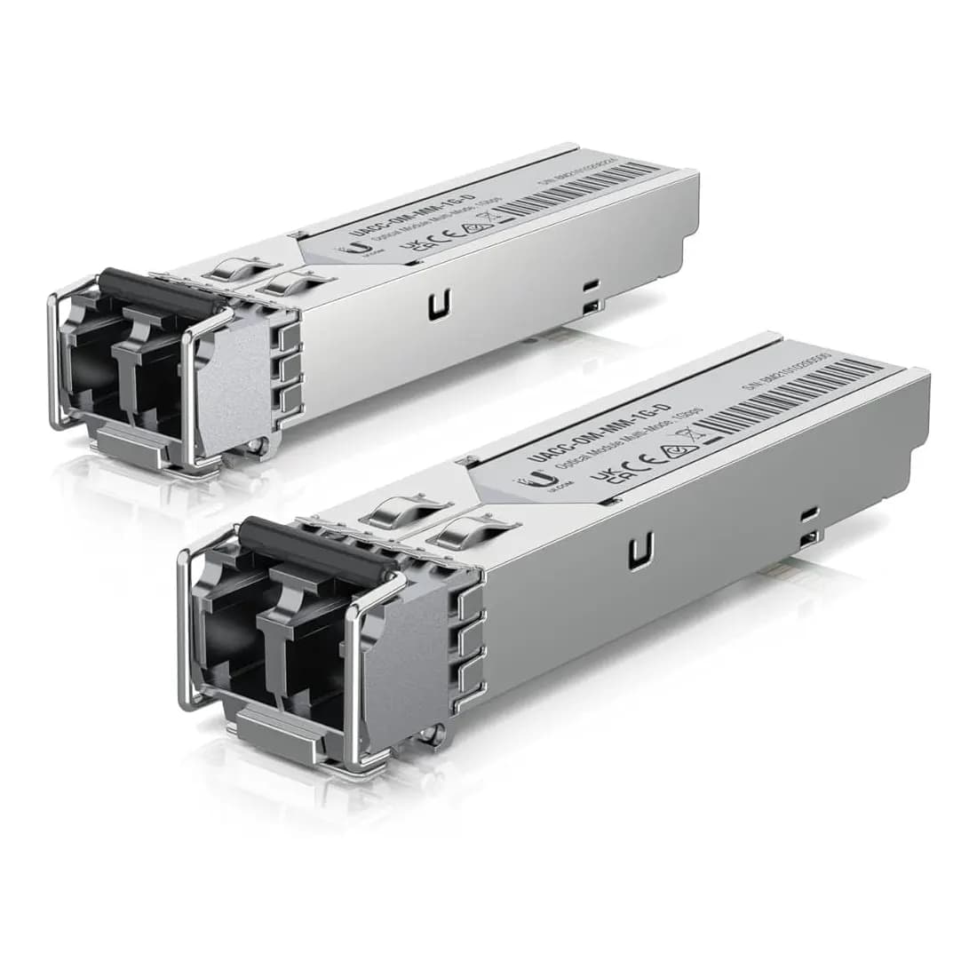 Transceiver Ubiquiti SFP+ Multimodo 10Gb distancia 300 mt, Duplex LC, 2 piezas marca Ubiquiti - Transceiver Transceptores 