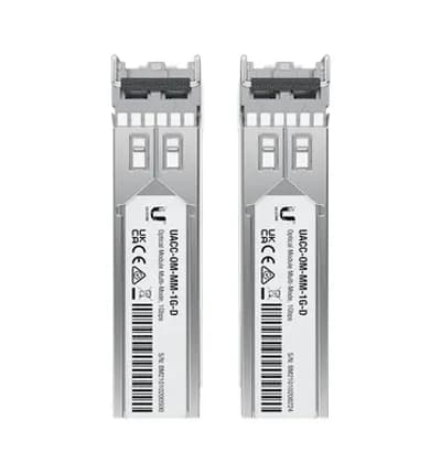 Transceiver Ubiquiti SFP+ Multimodo 10Gb distancia 300 mt, Duplex LC, 2 piezas marca Ubiquiti - Transceiver Transceptores 