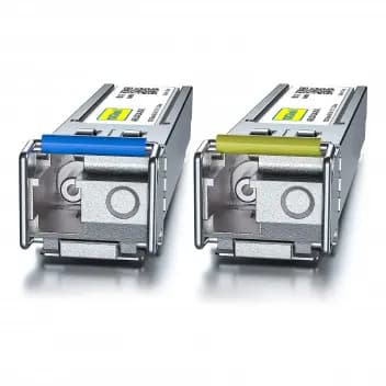 Par de Transceiver SFP BiDireccional 1.25Gbps, 01 Fibra monomodo LC, 1550nm-TX/1310nm-RX, 20km, 10Gtek marca 10Gtek - Transceiver Transceptores 