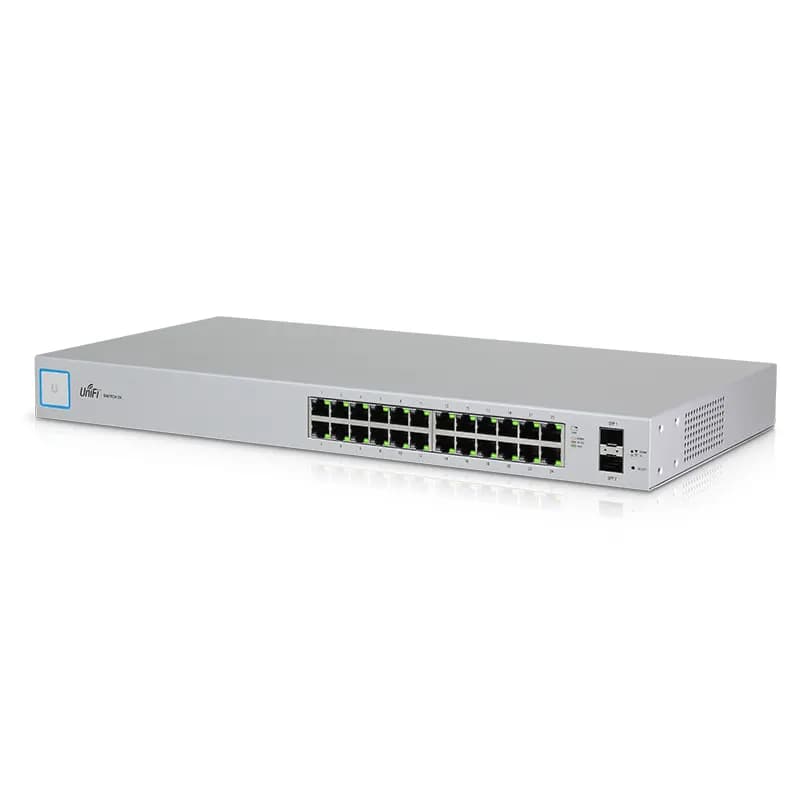US-24 - UniFi Switch 24 Puertos GE Capacidad de switching 36Gbps Soporta: TRUNK, VLAN(802.1Q), LACP(802.3AD) marca Ubiquiti - Switch PoE Administrable L2 L3
