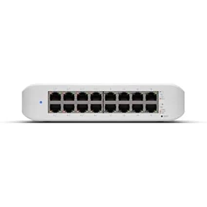 Ubiquiti UniFi Switch Lite 16 PoE Gen2 | Conmutador Gigabit de 16 puertos con 8 puertos PoE+ 802.3at marca Ubiquiti - Switch PoE Administrable L2 L3