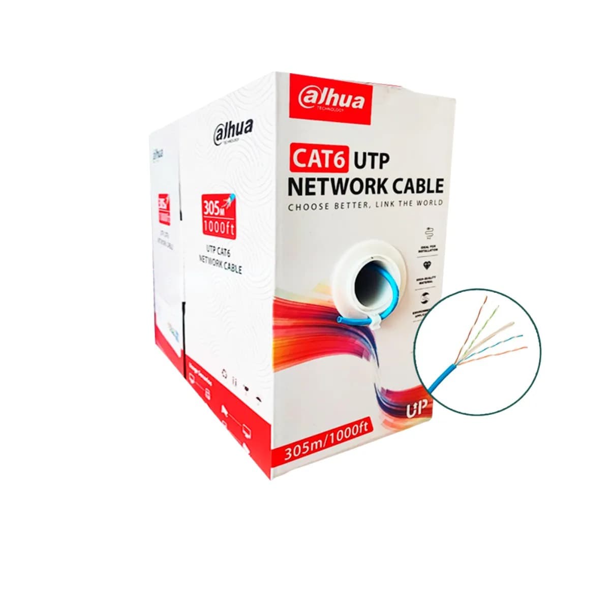Cable UTP cat6 99.97% cobre 305 Mts marca DAHUA - Cables UTP | STP | F/UTP