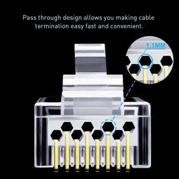 CONECTORES PLUG RJ45 - CAT.6   Caja x 100 - 10Gtek marca 10Gtek - Cables UTP | STP | F/UTP