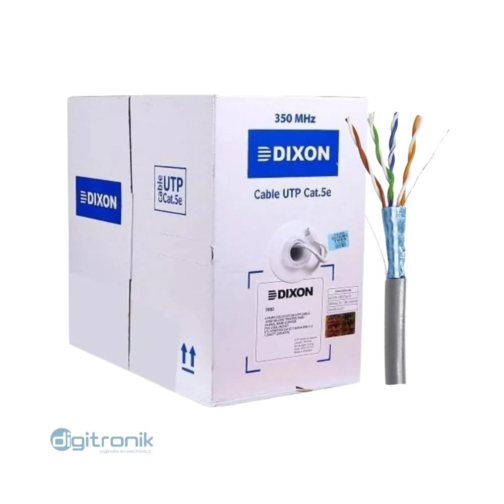DIXON 8041 CABLE F/UTP CAT-5E 4 Pares x 24 AWG 100 - 350 MHZ  PARA EXTERIORES marca Dixon - Cables UTP | STP | F/UTP