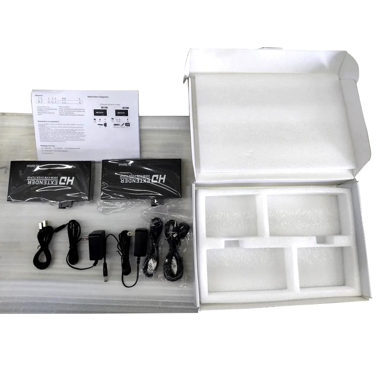 KVM Extender de HDMI y USB para teclado y mouse FO monomodo SC -20Km Transmisor/Receptor - Extender HDMI Splitter