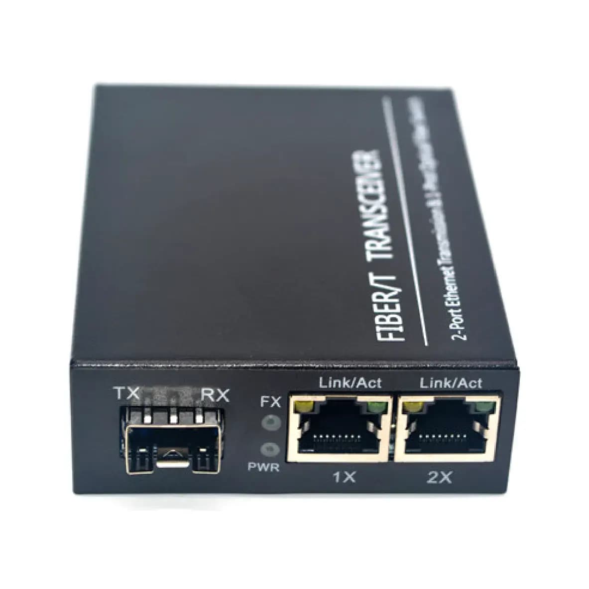 Media Converter (Gigabit & PoE) 1 puerto de Fibra SFP y 2 port RJ45 Ethernet Gigabit PoE + Transceiver  1GB SM 20Km - Conversores Media Converter