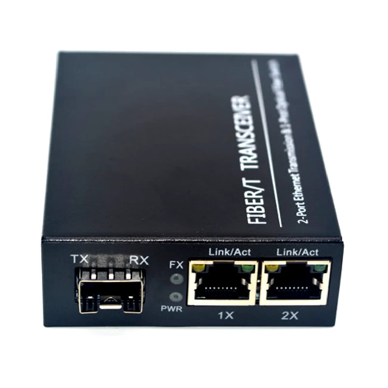 Media Converter (Gigabit & PoE) 1 puerto de Fibra SFP y 2 port RJ45 Ethernet Gigabit PoE + Transceiver  1GB SM 20Km - Conversores Media Converter