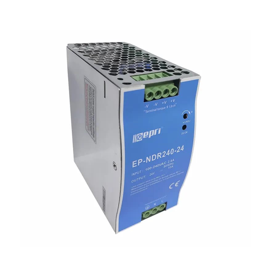 Fuente industrial NDR-240-24 24V 240W 10AMP DIN-Rail - EPRI marca EPRI - Switch Industrial DIN-Rail