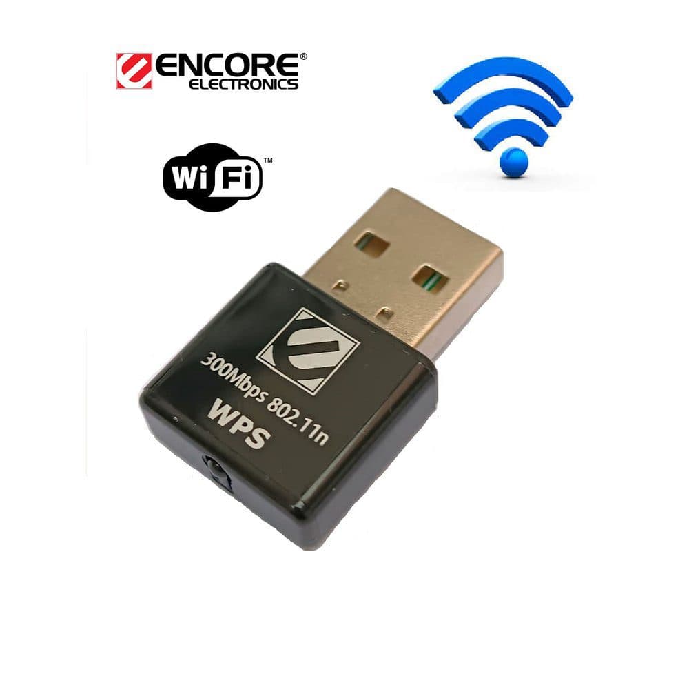 Adaptador USB Inalambrico 300Mbps Nano WiFi 802.11b/g/n - Adaptadores de Red