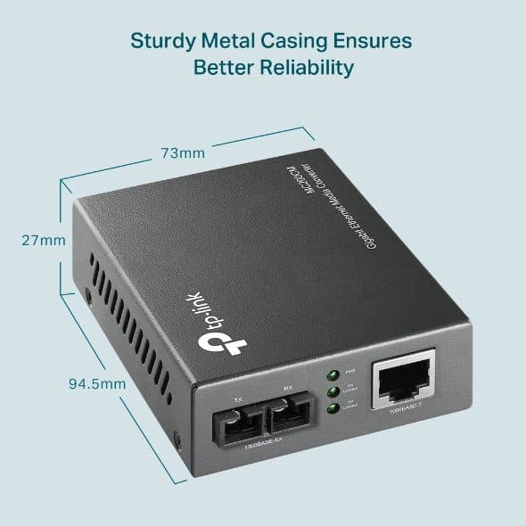 Media Converter MC200CM Gigabit 1000Mbps  Multimodo /550mt / SC marca TP-Link - Conversores Media Converter