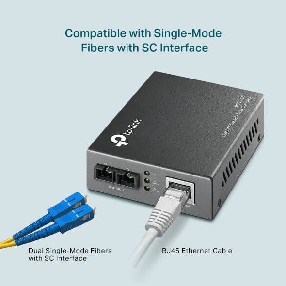 Media Converter MC210CS Monomodo Gigabit 1000Base-LX - up15Km / conector SC - Conversores Media Converter