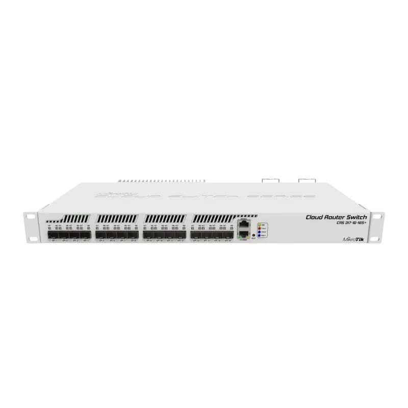 MIKROTIK CRS317-1G-16S+RM - CLOUD ROUTER SWITCH CRS317-1G-16S+RM 16 PUERTOS SFP+, 1 PUERTO GIGABIT ETHERNET. marca Mikrotik - Mikrotik Routers | AP | Switch