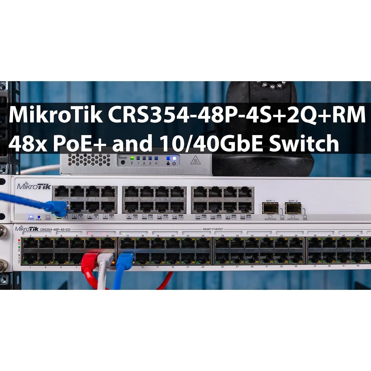 MikroTik 48x Gigabit ports, 4x SFP+ for 10Gbit connections, 2x QSFP ports for 40Gbit connections marca Mikrotik - Mikrotik Routers | AP | Switch